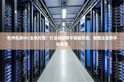 杭州IDC主機托管 穩固數字基礎設施，引領企業數字化轉型的堅實基石